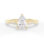 Christina Pear Cut Lab Grown Diamond 18Kt Yellow Gold Engagement Ring
