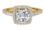 Kathleen Cushion Cut Lab Grown Diamond 18Kt Yellow Gold Engagement Ring