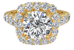 Lydia Round Cut Lab Grown Diamond 18Kt Yellow Gold Engagement Ring