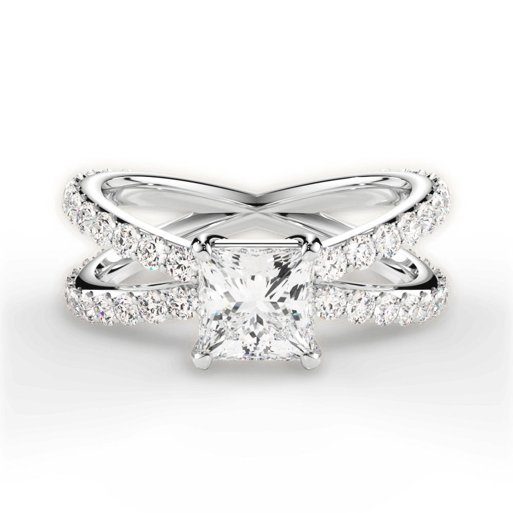 Lauren Princess Cut Lab Grown Diamond Platinum Engagement Ring
