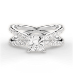 Lauren Princess Cut Lab Grown Diamond 18Kt White Gold Engagement Ring