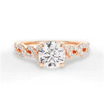 Justine Round Cut Lab Grown Diamond 18Kt Rose Gold Engagement Ring