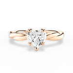 Bianca Heart Cut Lab Grown Diamond 18Kt Rose Gold Engagement Ring