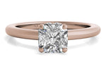 Brianna Asscher Cut Lab Grown Diamond 18Kt Rose Gold Engagement Ring