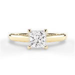 Annette Princess Cut Lab Grown Diamond 18Kt Yellow Gold Engagement Ring