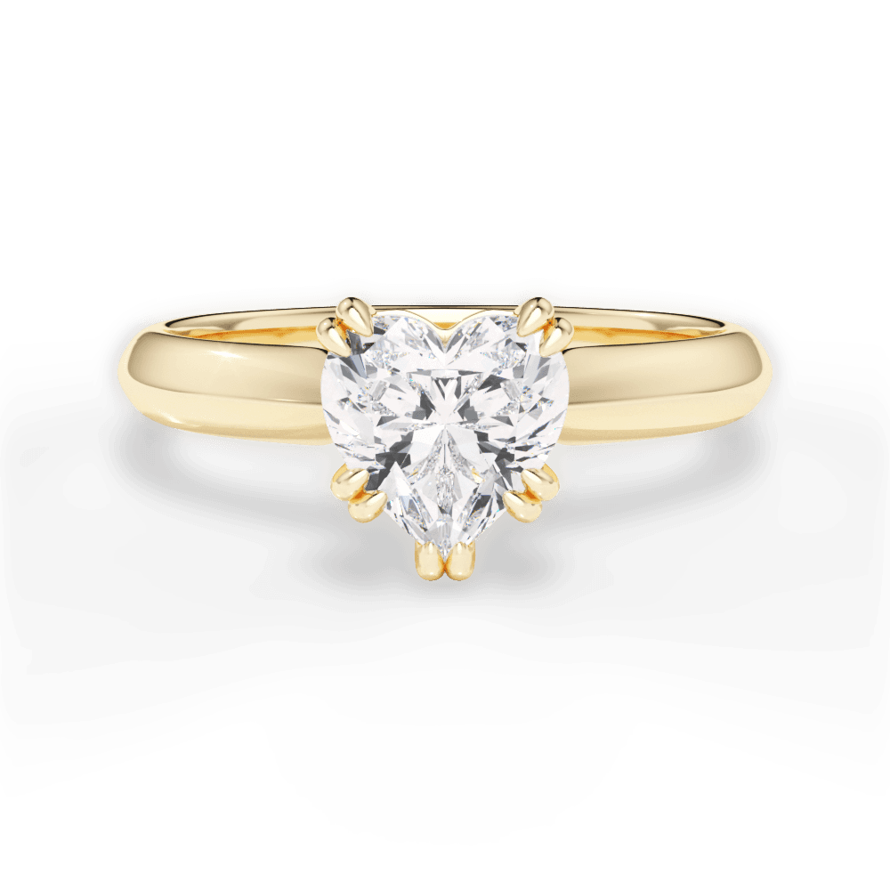 Claudia Heart Cut Lab Grown Diamond 18Kt Yellow Gold Engagement Ring