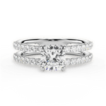 Christie Cushion Cut Lab Grown Diamond 14Kt White Gold Engagement Ring