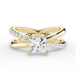 Jennifer Princess Cut Lab Grown Diamond 18Kt Yellow Gold Engagement Ring