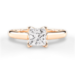 Carrie Princess Cut Lab Grown Diamond 18Kt Rose Gold Engagement Ring