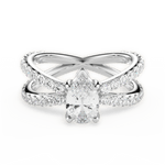 Lauren Pear Cut Lab Grown Diamond 18Kt White Gold Engagement Ring