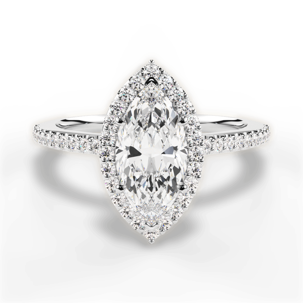 Joanne Marquise Cut Lab Grown Diamond Platinum Engagement Ring