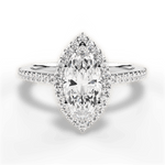 Joanne Marquise Cut Lab Grown Diamond 18Kt White Gold Engagement Ring