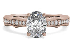 Wendy oval lab diamond engagement ring in 18k rose gold