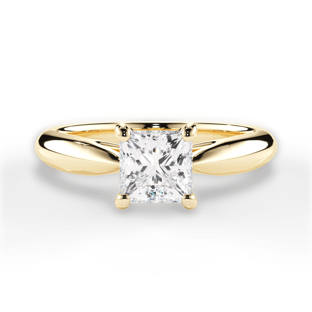 Colleen Princess Cut Lab Grown Diamond 18Kt Yellow Gold Engagement Ring