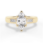 Brittany Marquise Cut Lab Grown Diamond 18Kt Yellow Gold Engagement Ring