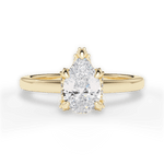 Gemma Pear Cut Lab Grown Diamond 18Kt Yellow Gold Engagement Ring
