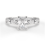Gabriela Radiant Cut Lab Grown Diamond 18Kt White Gold Engagement Ring