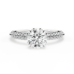 Gail Round Cut Lab Grown Diamond 18Kt White Gold Engagement Ring