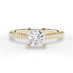 Helen Princess Cut Lab Grown Diamond 18Kt Yellow Gold Engagement Ring