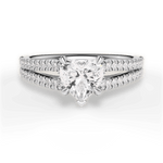 Jessica Heart Cut Lab Grown Diamond 18Kt White Gold Engagement Ring
