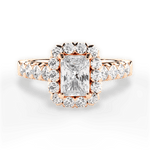Lacey Radiant Cut Lab Grown Diamond 18Kt Rose Gold Engagement Ring