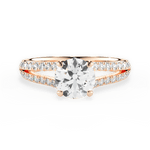 Kendra Round Cut Lab Grown Diamond 18Kt Rose Gold Engagement Ring