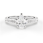Elena Pear Cut Lab Grown Diamond 14Kt White Gold Engagement Ring