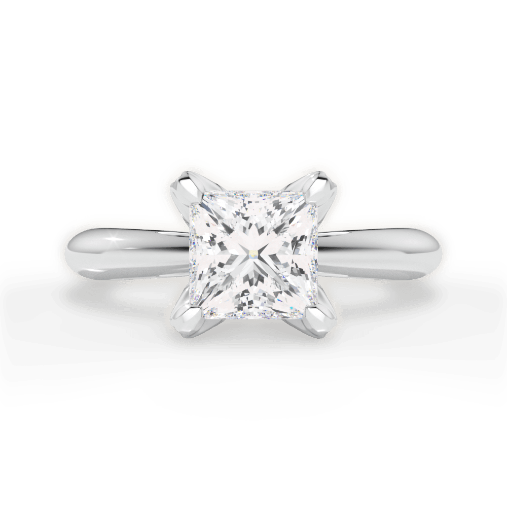 Elaine Princess Cut Lab Grown Diamond Platinum Engagement Ring