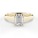 Carol Emerald Cut Lab Grown Diamond 18Kt Yellow Gold Engagement Ring