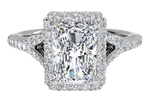 Judy Radiant Cut Lab Grown Diamond 14Kt White Gold Engagement Ring