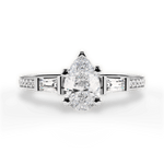 Katie Pear Cut Lab Grown Diamond 14Kt White Gold Engagement Ring