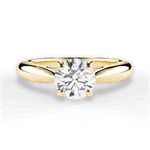 Colleen Round Cut Lab Grown Diamond 18Kt Yellow Gold Engagement Ring