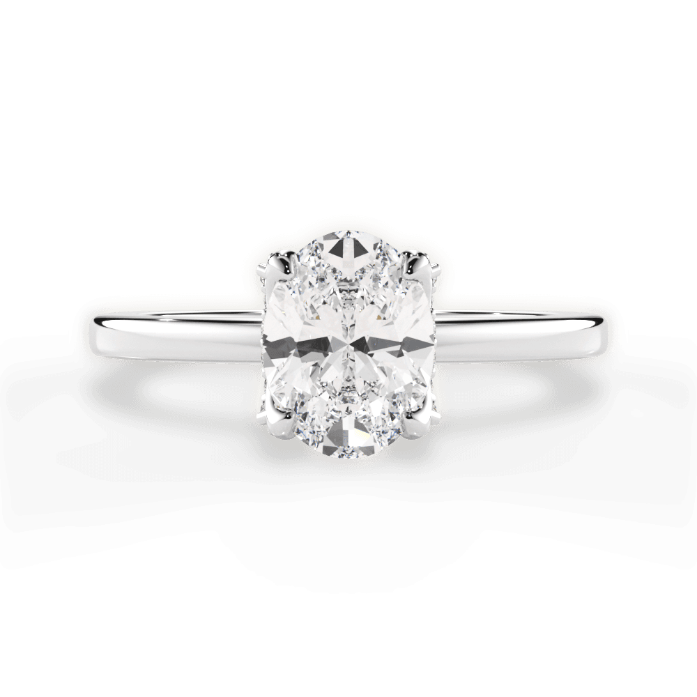 Gemma Oval Cut Lab Grown Diamond Platinum Engagement Ring