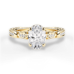 Gabriela Oval Cut Lab Grown Diamond 18Kt Yellow Gold Engagement Ring