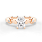 Claire Radiant Cut Lab Grown Diamond 18Kt Rose Gold Engagement Ring