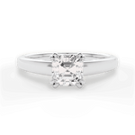 Anna Asscher Cut Lab Grown Diamond 18Kt White Gold Engagement Ring