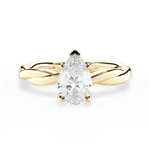 Bianca Pear Cut Lab Grown Diamond 18Kt Yellow Gold Engagement Ring