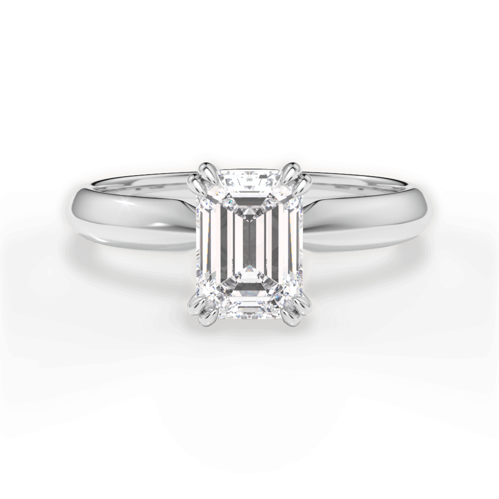 Anastasia Emerald Cut Lab Grown Diamond 14Kt White Gold Engagement Ring