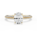 Gail Oval Cut Lab Grown Diamond 18Kt Yellow Gold Engagement Ring