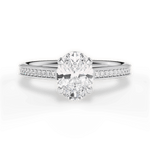 Janet Oval Cut Lab Grown Diamond Platinum Engagement Ring