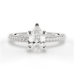 Lisa Pear Cut Lab Grown Diamond 14Kt White Gold Engagement Ring