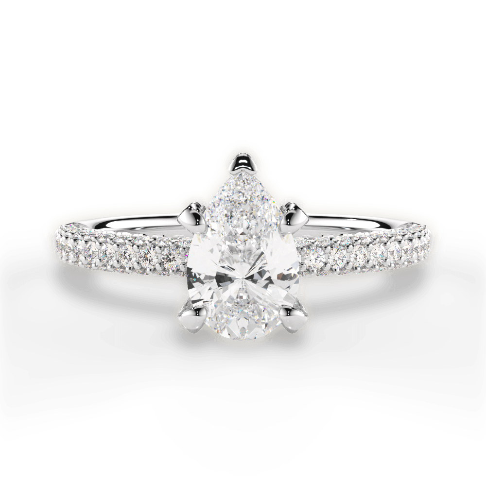 Lisa Pear Cut Lab Grown Diamond Platinum Engagement Ring