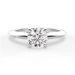 Amanda Round Cut Lab Grown Diamond Platinum Engagement Ring