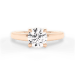Cheryl Round Cut Lab Grown Diamond 18Kt Rose Gold Engagement Ring