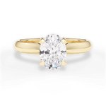 Beth Oval Cut Lab Grown Diamond 18Kt Yellow Gold Engagement Ring