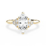 Celeste Marquise Cut Lab Grown Diamond 18Kt Yellow Gold Engagement Ring