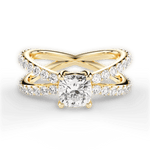 Lauren Cushion Cut Lab Grown Diamond 18Kt Yellow Gold Engagement Ring