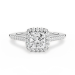 Jeanne Princess Cut Lab Grown Diamond Platinum Engagement Ring
