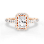 Kathleen Radiant Cut Lab Grown Diamond 18Kt Rose Gold Engagement Ring