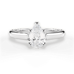 Carrie Pear Cut Lab Grown Diamond 14Kt White Gold Engagement Ring